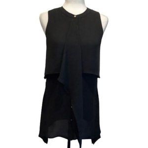 CLEO PETITES SLEEVELESS BUTTON DOWN TOP SIZE XS